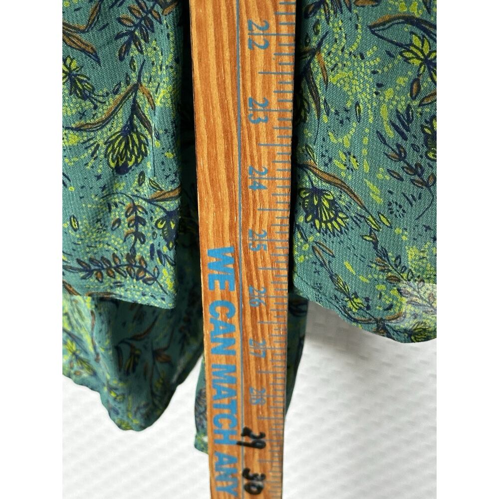 Free People Teal Green Printed Peasant Blouse - Picture 11 of 13